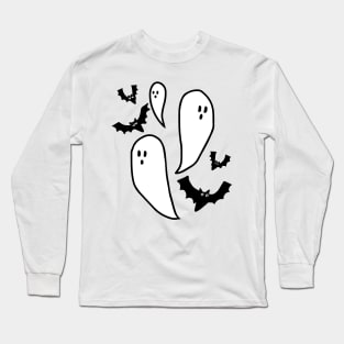 ghosts and bats Long Sleeve T-Shirt